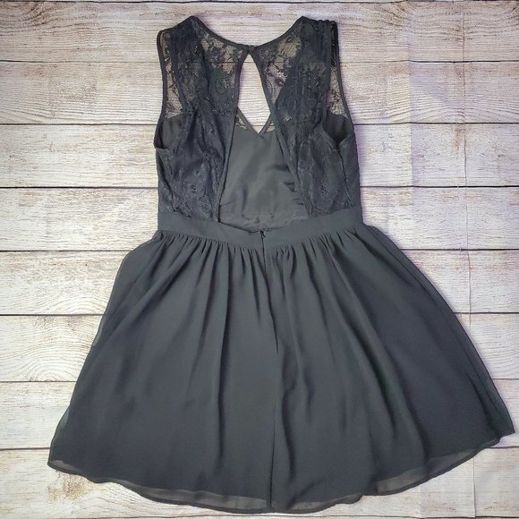 LBD with Lace Top and Open Back - Picture 3 of 10